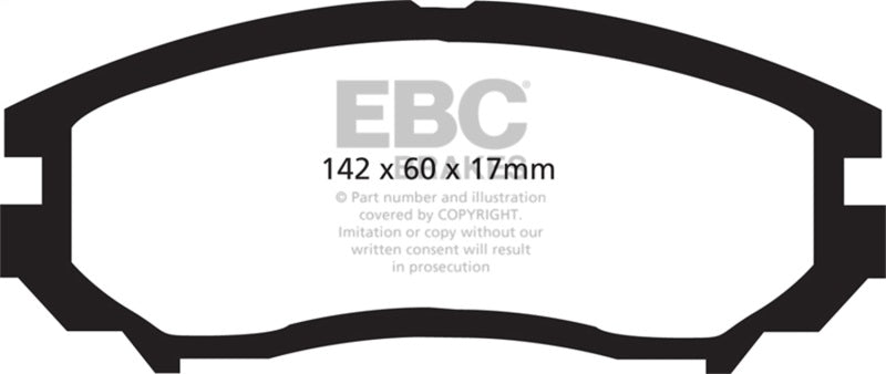 EBC 04-06 Hyundai Tiburon 2.7 6 speed Yellowstuff Front Brake Pads - DP41755R