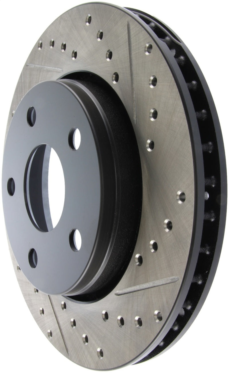 StopTech 07-13 Jeep Wrangler Slotted & Drilled Left Front Rotor - 127.67068L