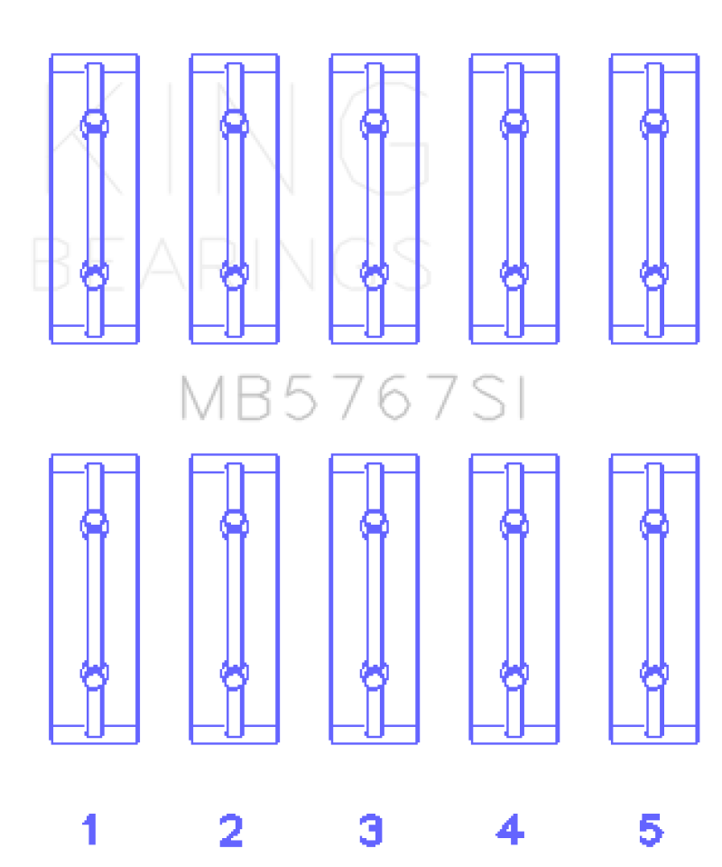 King Nissan HR15/16DE (Size STD) Main Bearing Set - MB5767SI