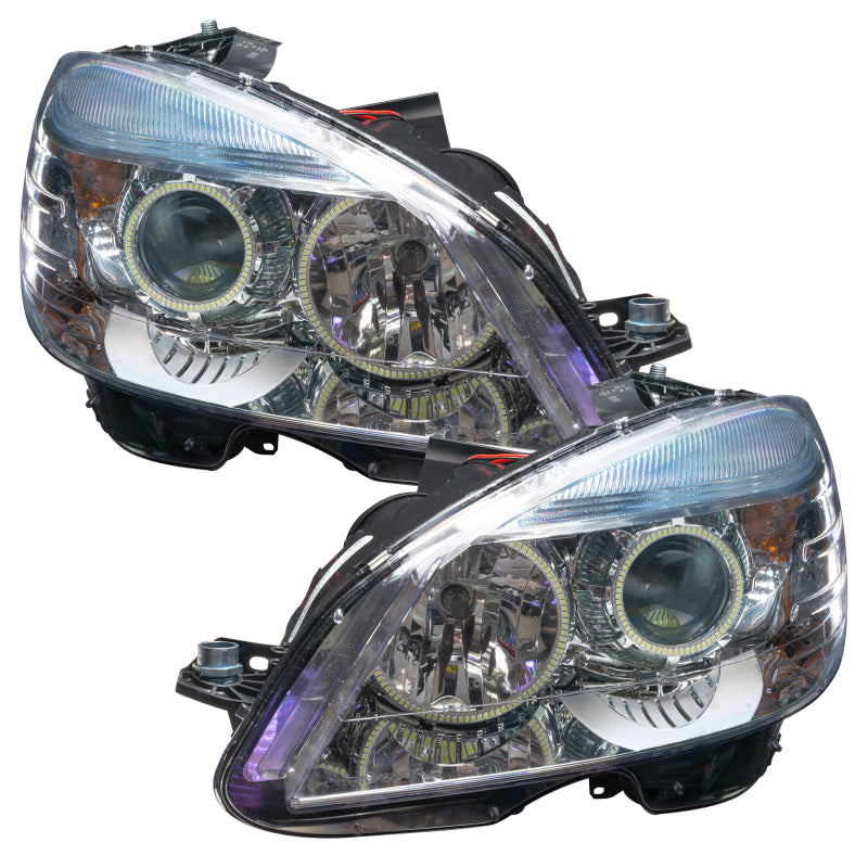 Oracle 08-11 Mercedes Benz C-Class Pre-Assembled Headlights Chrome Housing w/o Cntrl SEE WARRANTY - 7115-334