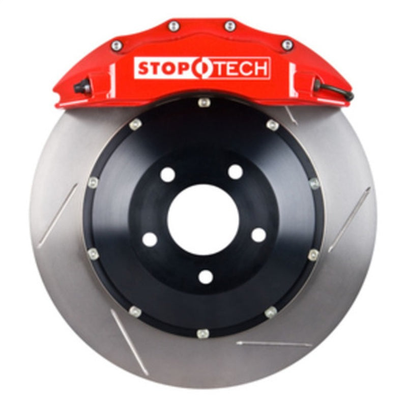 StopTech 08-10 Porsche Cayman S BBK Front ST-60 Red Calipers 355x32 Slotted Rotors - 83.788.6700.71