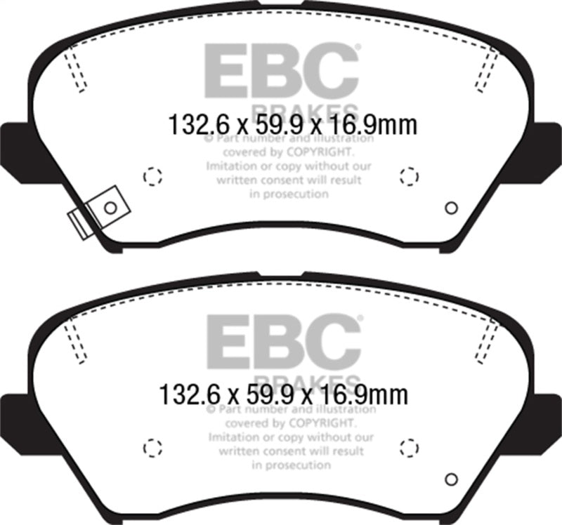 EBC 2017 Hyundai Elantra GT 2.0L Greenstuff Front Brake Pads - DP22232