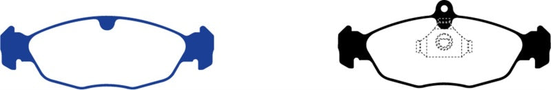 EBC 97-99 Aston Martin DB7 3.2 Supercharged Yellowstuff Rear Brake Pads - DP41198R