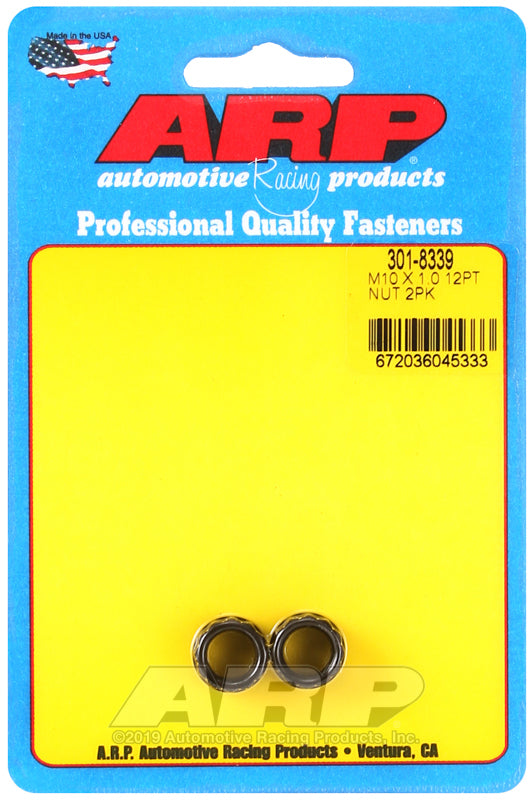 ARP M10 X 1.00 12pt nut kit - 301-8339