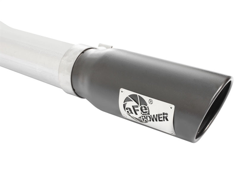 aFe MACHForce XP Exhaust 3in-3.5in SS Single Side Exit CB w/ Black Tips 15 Ford F150 V8 5.0L CC/SB - 49-43073-B