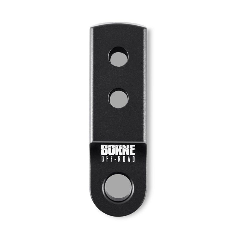 Borne Off-Road CNC Hitch Receiver Shackle 2in Black - BNHR-2-BK by Borne Off-Road - angle view