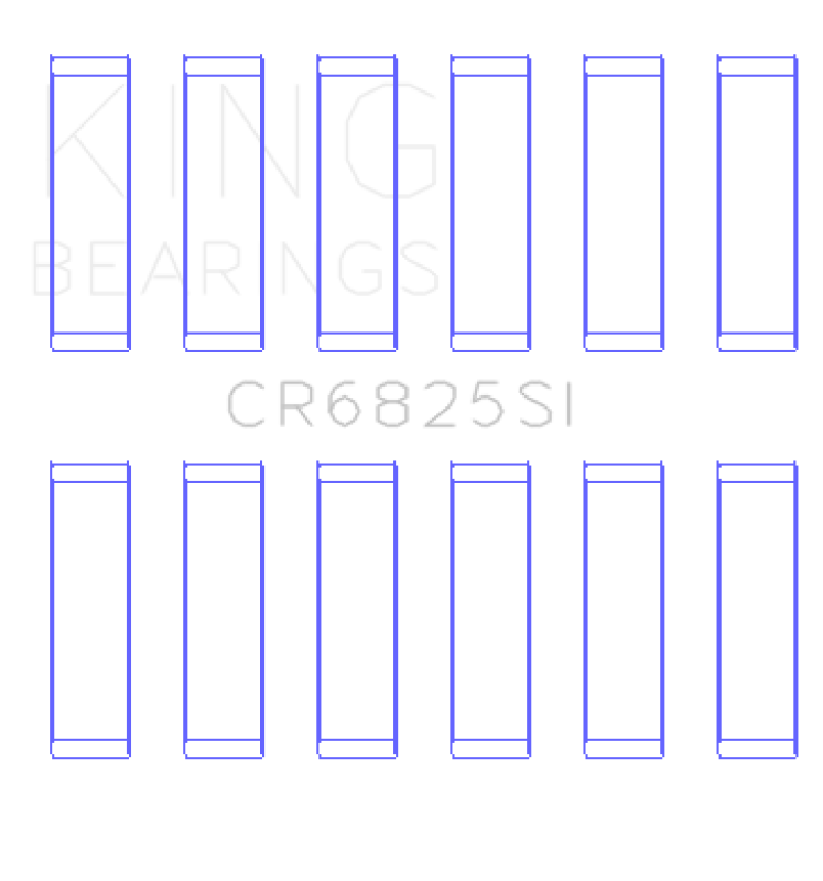 King Engine Bearings Chrysler 226 (3.7L) (Size +0.50mm) Connecting Rod Bearing Set - CR6825SI0.5