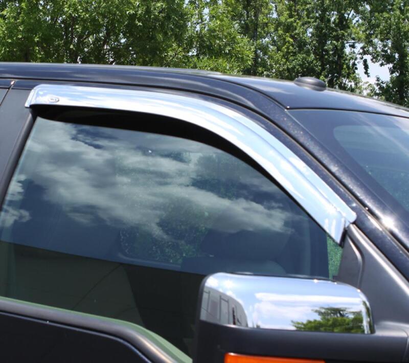 AVS 99-07 Chevy Silverado 1500 Standard Cab Outside Mount Front Window Ventvisor 2pc - Chrome - 682956