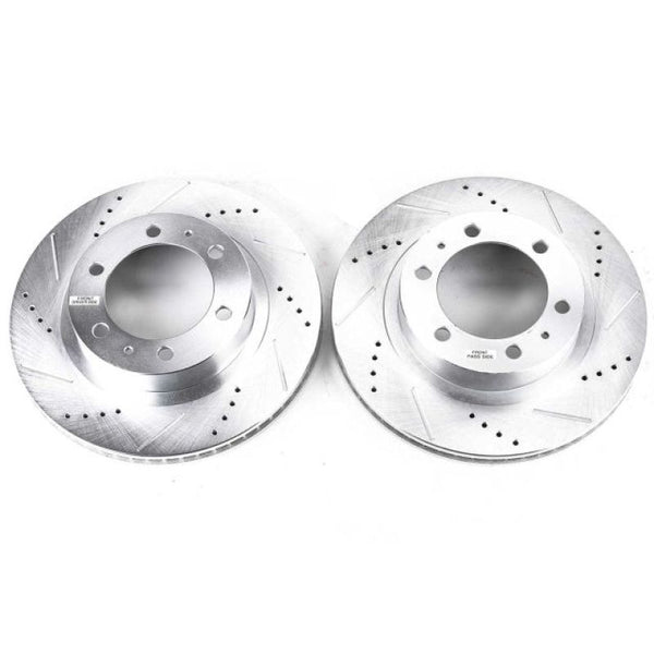 Power Stop 03-09 Toyota 4Runner Front Evolution Drilled & Slotted Rotors - Pair - JBR1121XPR for 2005-2023 Toyota Tacoma - fr
