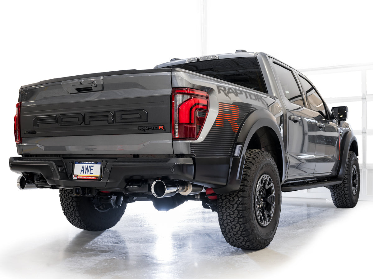 AWE Gen 3 Raptor R SwitchPath Exhaust  - Chrome Silver Tips - 3025-32852