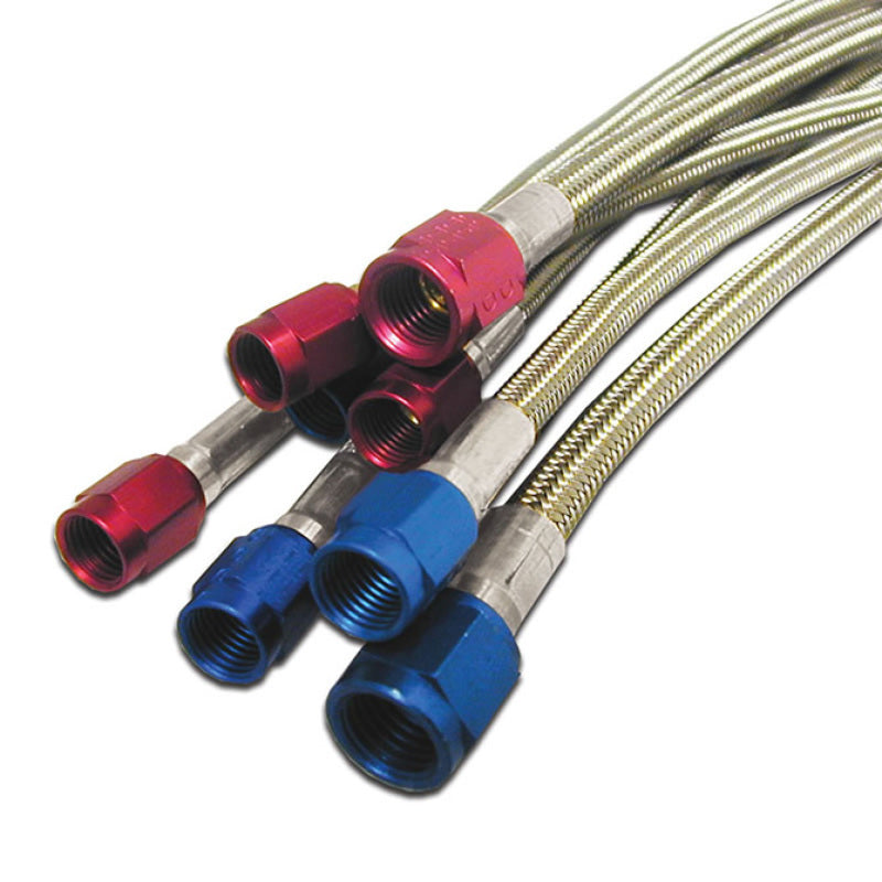 Nitrous Express 4AN 5ft Stainless Steel Braided Hose - Red - 11161