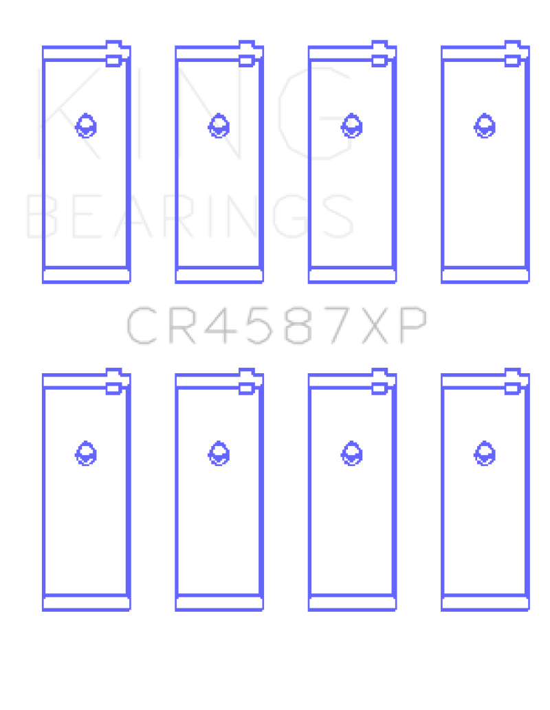King Nissan SR20DET (GTiR FWD) 16V - (Size STD) Performance Rod Bearing Set - CR4587XP by King Engine Bearings - detail view
