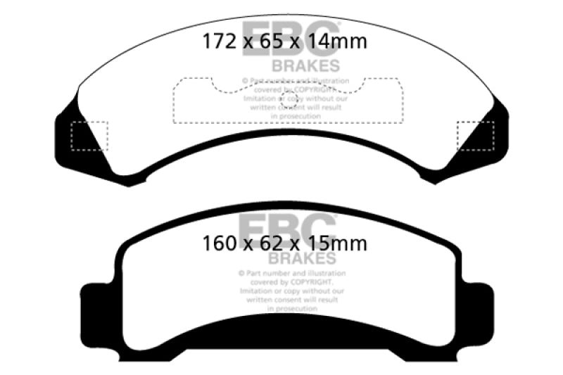 EBC 87-88 Ford Aerostar 2.3 Ultimax2 Front Brake Pads - UD387