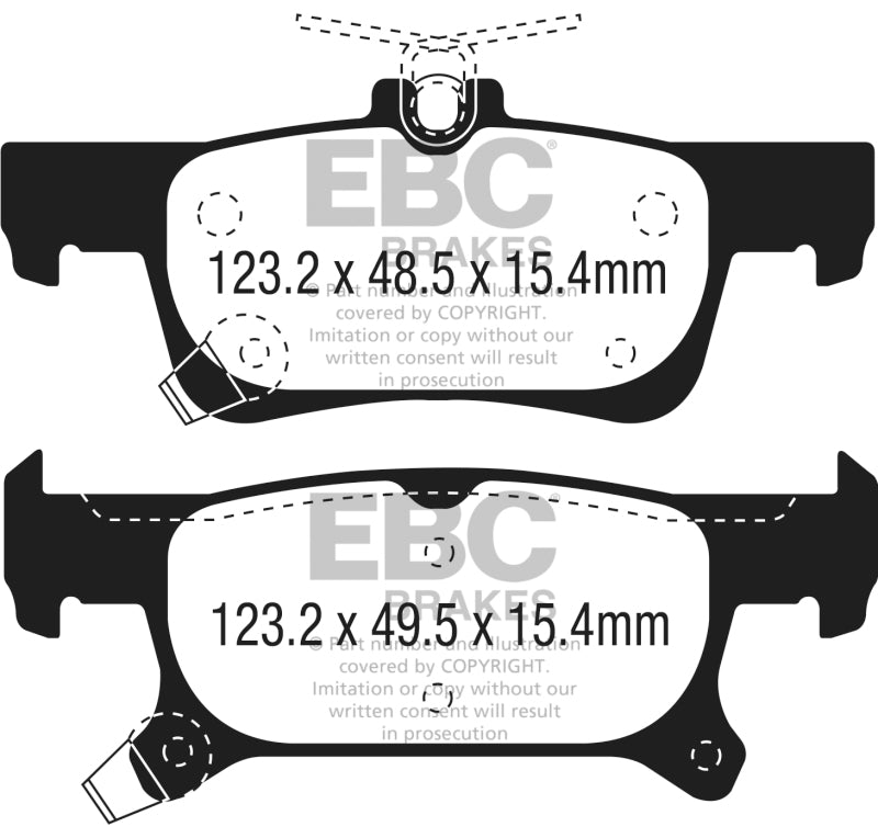 EBC 2016+ Buick Envision 2.0L Turbo Ultimax2 Rear Brake Pads - UD2025