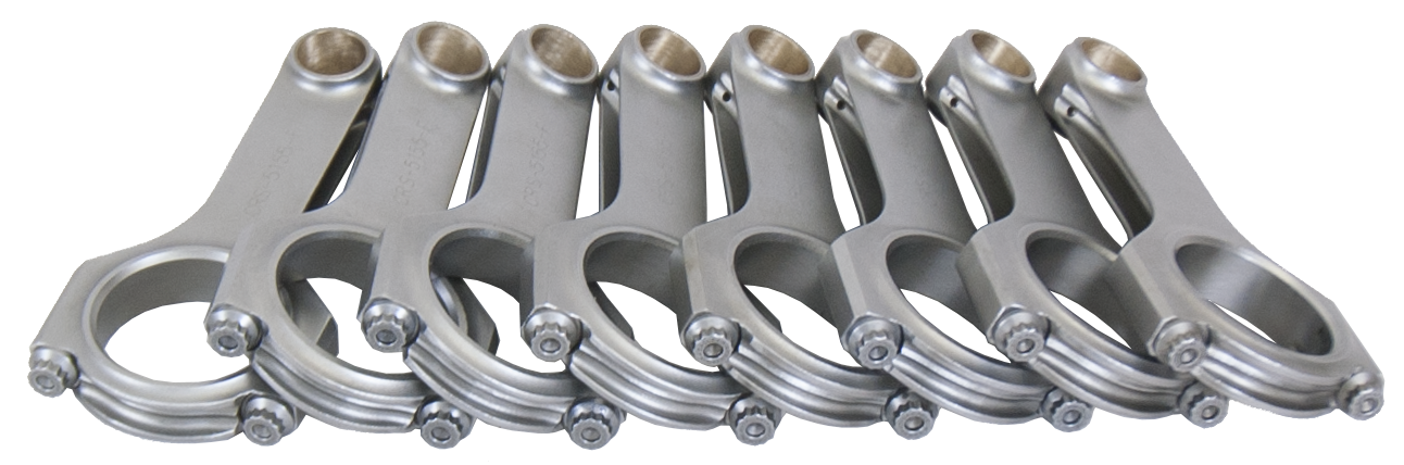 Eagle Ford 289/Boss 302 Forged 4340 Steel H-Beam Connecting Rods (Set of 8) - CRS5155F3D - front view
