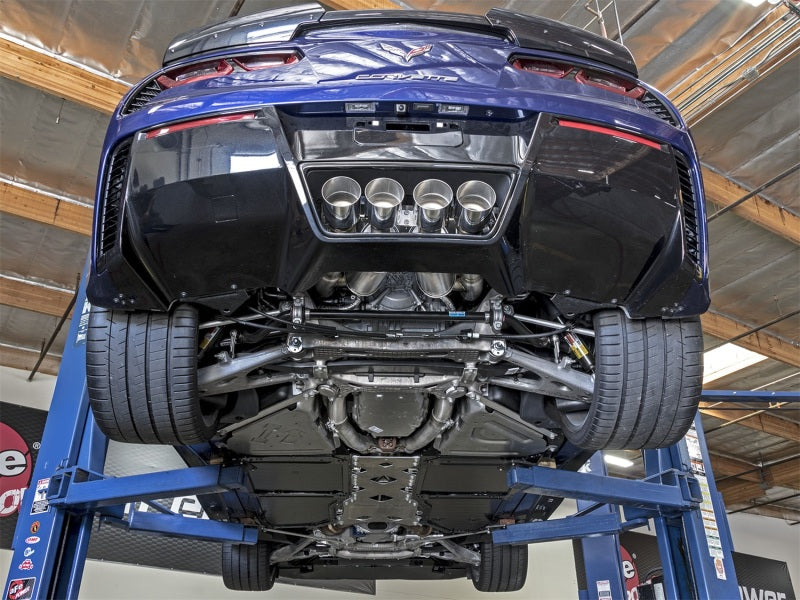 aFe MACHForce XP 3in-2 1/2in Axle Back 304SS Exhaust w/ Polished Tips 15-17 Chevy Corvette Z06 - 49-34082-P