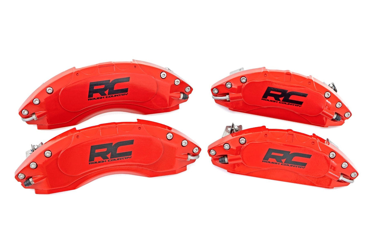 Rough Country - Caliper Covers | Front and Rear | Red | Jeep Gladiator JT 4WD (2020-2026) - 71142A
