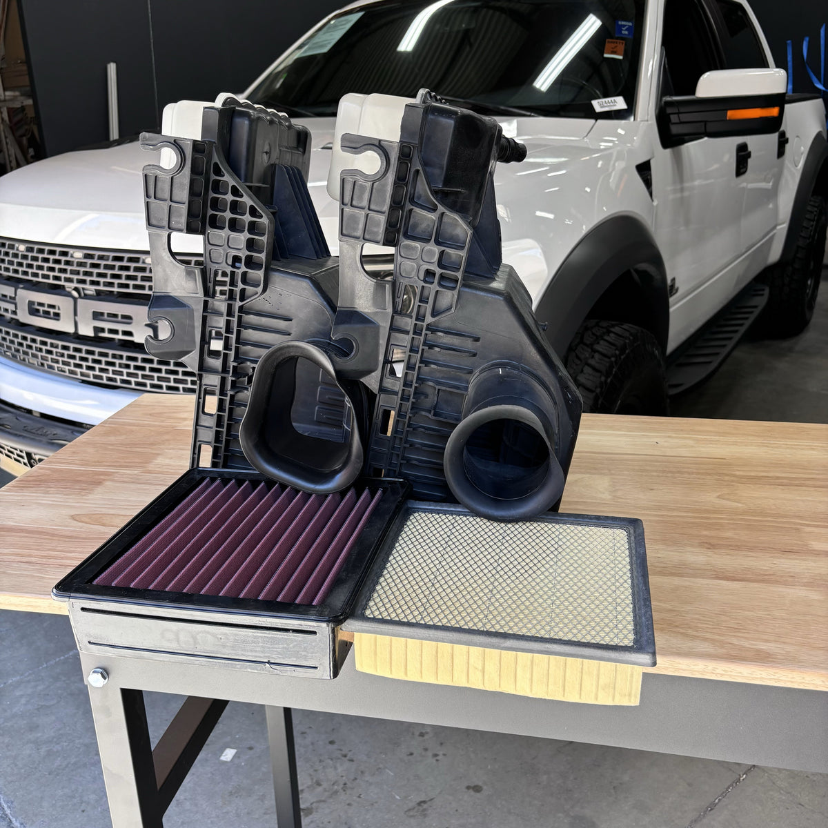 S&amp;B Stock Replacement Filter &amp; High Flow Fender Inlet For 2011-2014 Ford F-150 3.5L Ecoboost, 3.7L, 5.0L, 6.2L, 2010-2014 Ford Raptor 6.2L - 65-3000