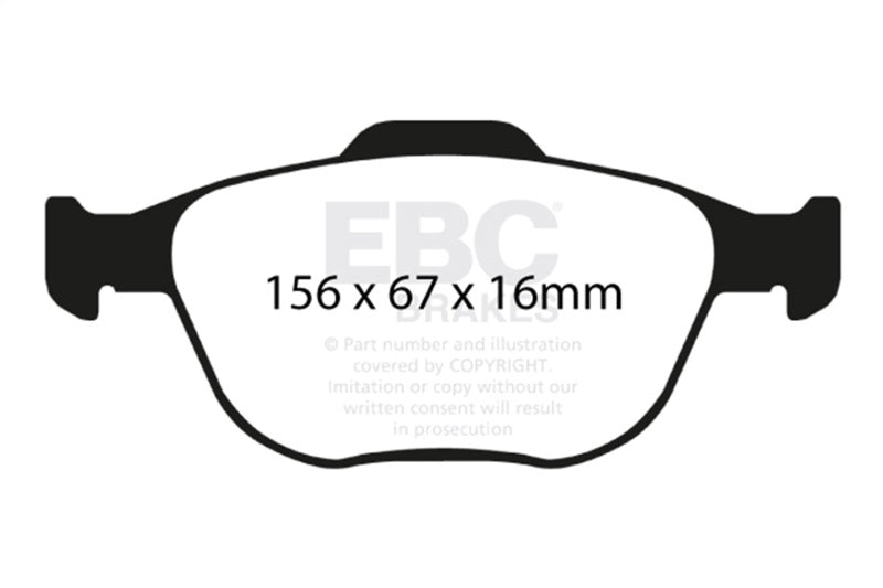 EBC 02-04 Ford Focus 2.0 SVT Redstuff Front Brake Pads - DP31641C