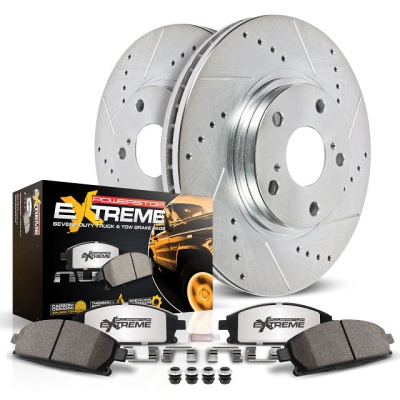 Power Stop 99-01 Jeep Cherokee Front Z36 Truck &amp; Tow Brake Kit - K2152-36