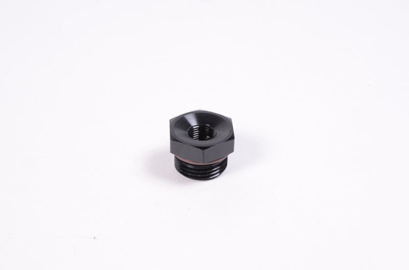 Radium Engineering 8AN ORB to 1/8NPT Female Adapter Fitting - Blk Anodized - 14-0119 by Radium Engineering - front view