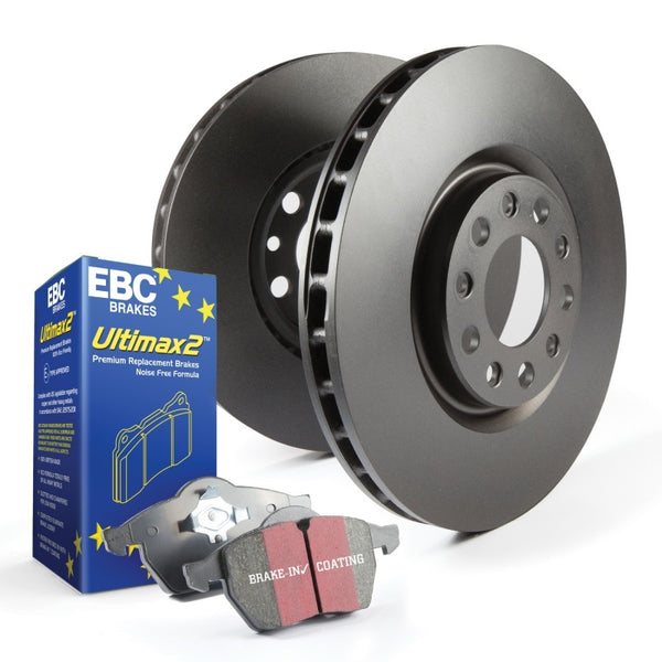 EBC S20 Kits Ultimax Pads and RK Rotors (2 axle kits) - S20K2193 for 2015-2023 Land Rover Discovery Sport - front view