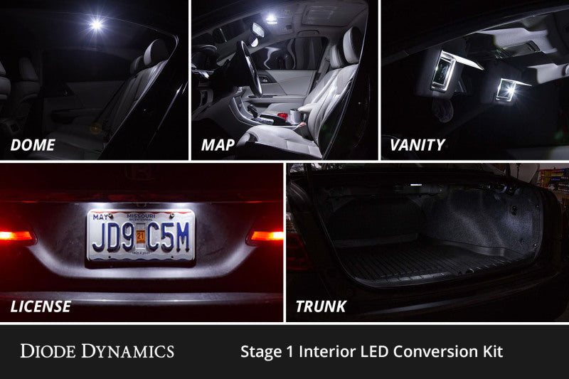 Diode Dynamics 12-17 Toyota Camry Interior LED Kit Cool White Stage 2 - DD0590 by Diode Dynamics - installed view
