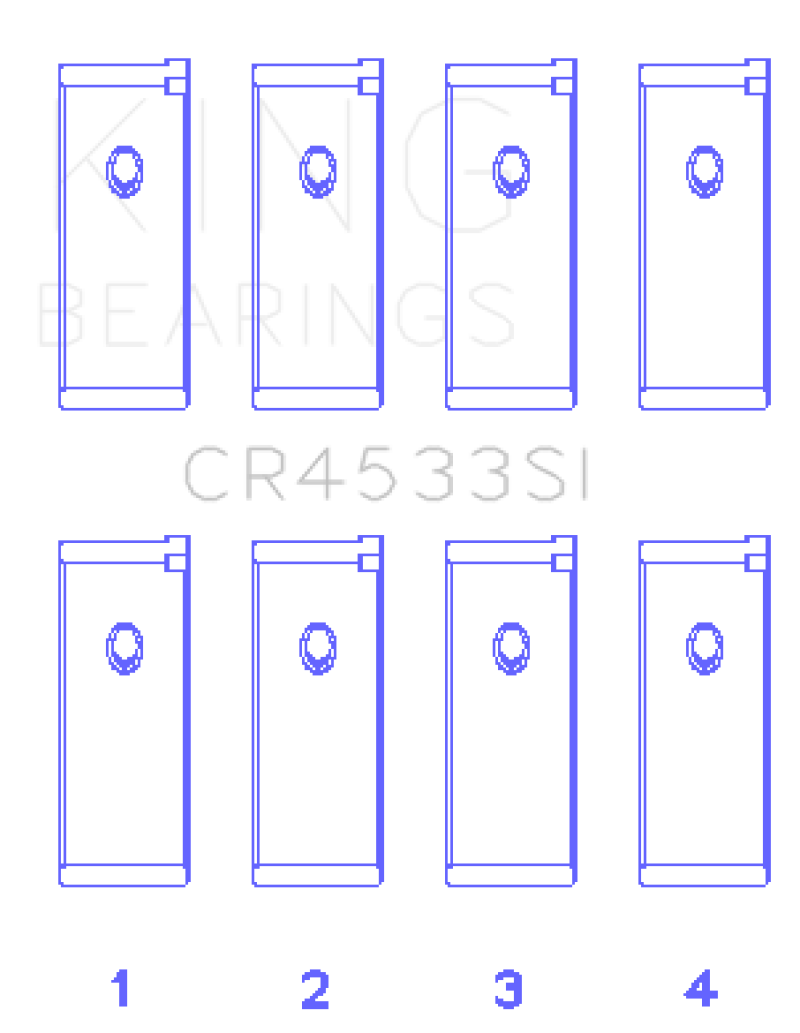 King Nissan QR25DE DOHC 16 Valves (Size +0.5) Rod Bearing Set - CR4533SI0.5