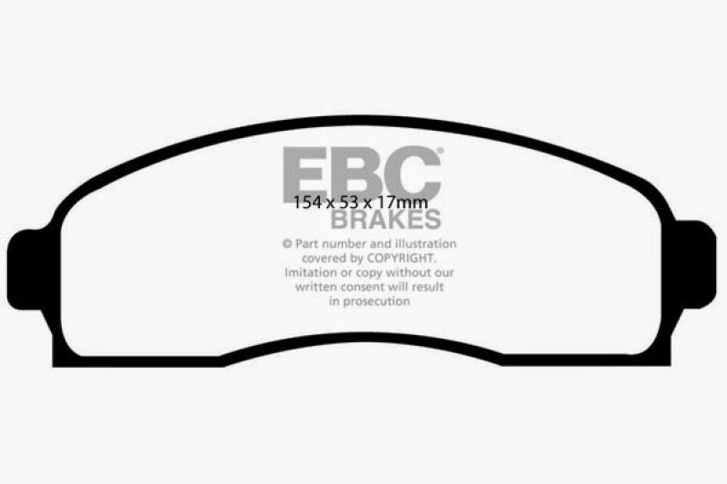 EBC 02-05 Ford Explorer 4.0 2WD Extra Duty Front Brake Pads - ED91617