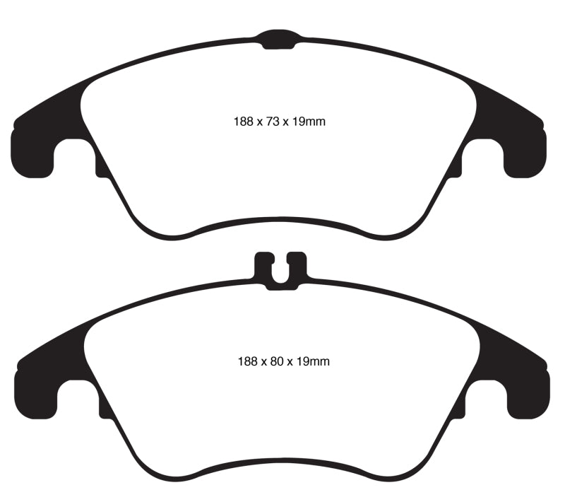 EBC 12+ Mercedes-Benz C250 Coupe 1.8 Turbo Sport Edition Greenstuff Front Brake Pads - DP21991