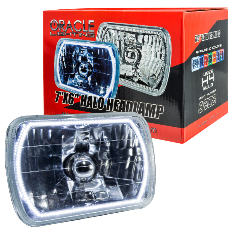 Oracle Pre-Installed Lights 7x6 IN. Sealed Beam - White Halo SEE WARRANTY - 6908-001