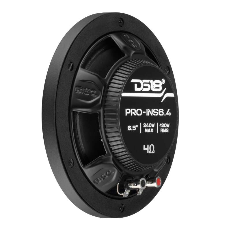 DS18 6.5in 120 Watts RMS 4ohm Neodymium Ultra Shallow Mid-Range Grille Included w/ Cloth Protection - PRO-INS6.4 - additional view 1