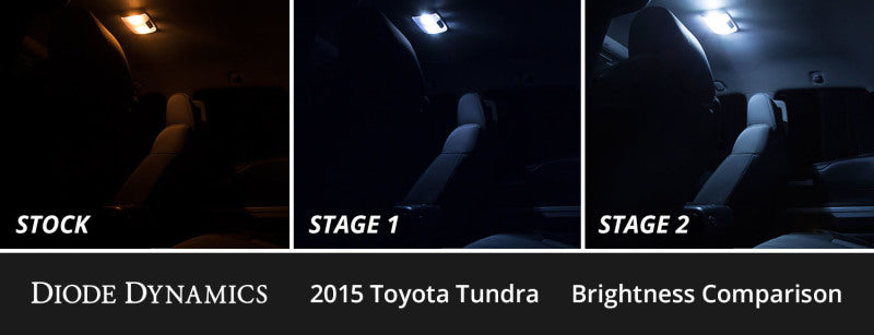 Diode Dynamics 14-18 Toyota Tundra Interior LED Kit Cool White Stage 2 - DD0574 for 2014 Toyota Tundra - angle view