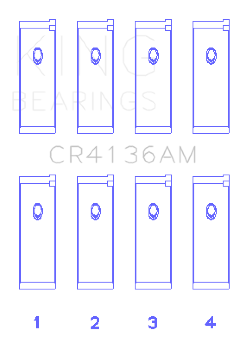 King 91-02 Nissan SR20DE L4 DOHC 16 Valves  (Size +0.50) Rod Bearing Set - CR4136AM0.5