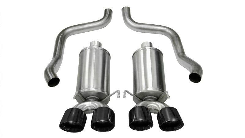 Corsa 2005-2007 Chevrolet Corvette C6 6.0L V8 Black Xtreme Axle-Back Exhaust - 14469BLK