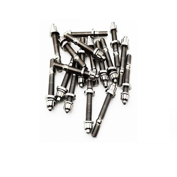 BLOX Racing Xtreme Titanium Studs M8x1.25x55mm 10 Piece Kit - BXFL-00308-10-TI - front view