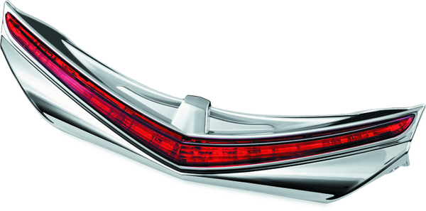 Kuryakyn L.E.D. Rear Fender Tip 12-17 GL1800 Chrome Red Lens - 3236 - front view