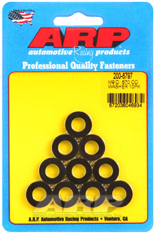 ARP 7/16 ID .765 OD black washer 10pk - 200-8796