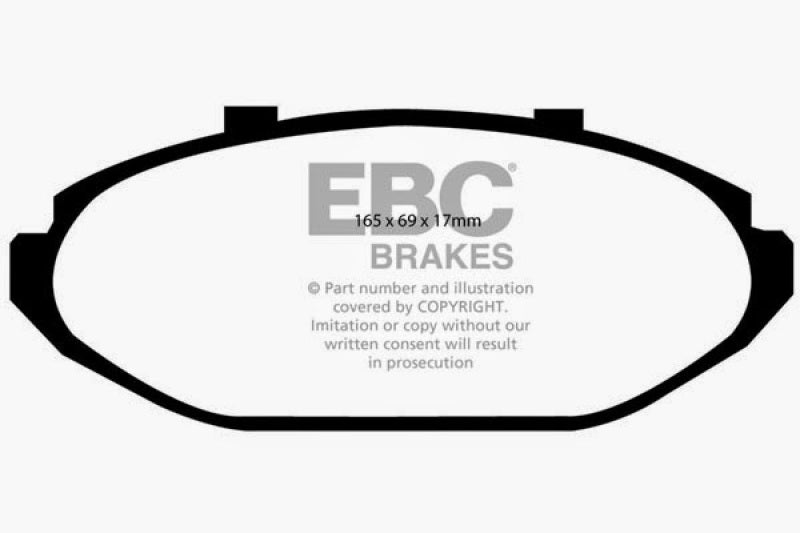 EBC 98-2002 Ford Crown Victoria 4.6L (w/ABS/Steel Pistons) Yellowstuff Front Brake Pads - DP41615R