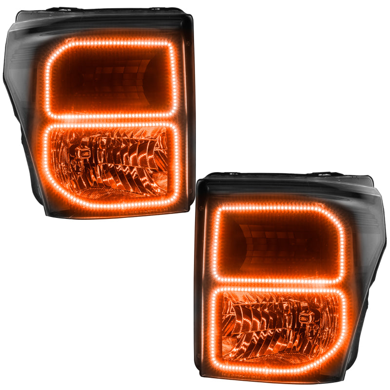 Oracle Ford F250/350 11-16 Halo Kit (Square Ring Design) - ColorSHIFT w/ BC1 Controller SEE WARRANTY - 2383-335 for 2011-2016