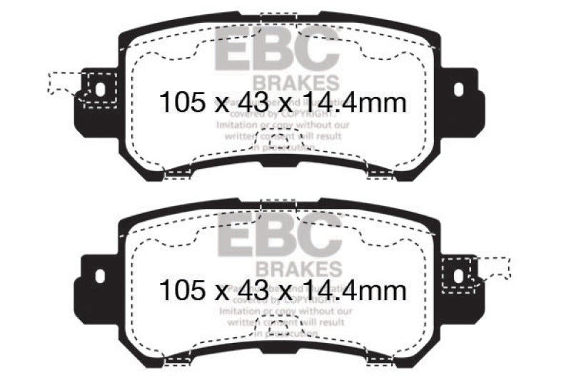 EBC 12+ Mazda CX-5 2 Greenstuff Rear Brake Pads - DP22135