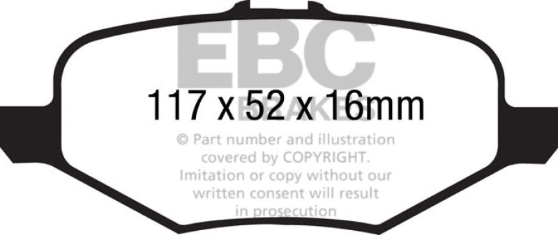 EBC 13+ Ford Explorer 3.5 Twin Turbo 4WD Yellowstuff Rear Brake Pads - DP41887R
