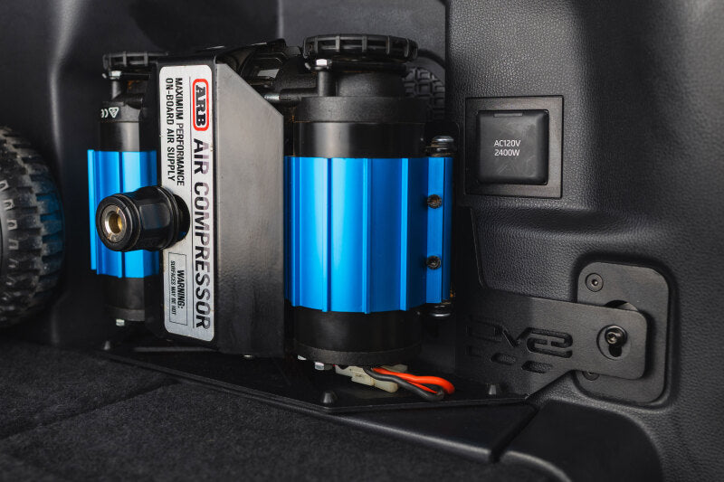 DV8 Offroad 25-26 Toyota 4Runner i-Force MAX Compressor Mount - Micro Texture Black Powder Coat - CMTF3-01