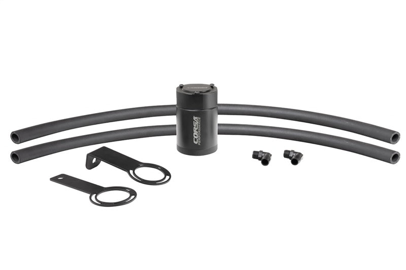Corsa 5/8in Universal 3 oz Aluminum Oil Catch Can with Mounting Brackets - CC0017