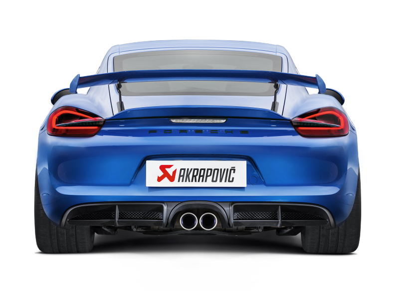Akrapovic 16-16 Porsche Boxster Spyder / Cayman GT4 (981) Slip-On Line (Titanium) w/ Titanium Tips - S-PO981SO2-HT