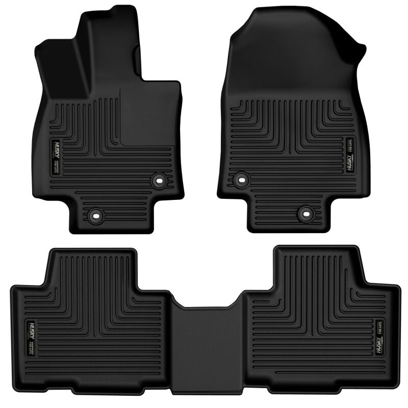 Husky Liners 2024 Toyota Grand Highlander Weatherbeater Black Front & 2nd Seat Floor Liners - 99351