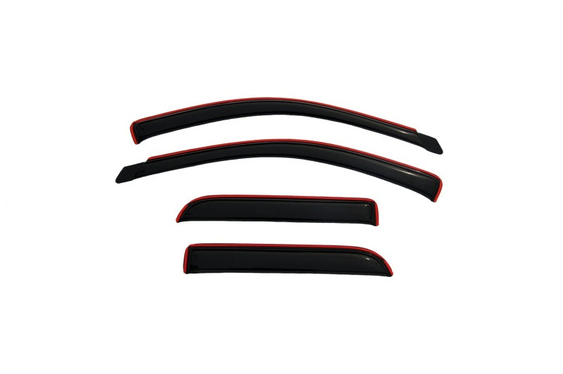 AVS 02-08 Dodge RAM 1500 Quad Cab Ventvisor In-Channel Front &amp; Rear Window Deflectors 4pc - Smoke - 194623