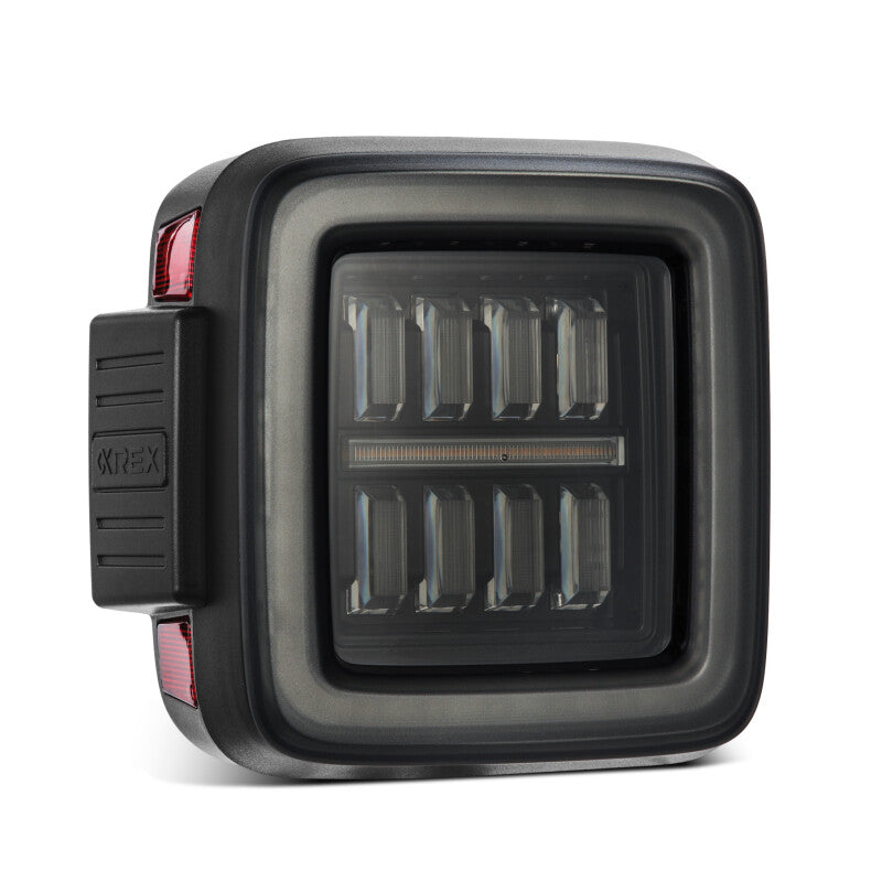 AlphaRex 18-23 Jeep Wrangler JL NOVA Prismatic LED Taillights Alpha-Black - 602010