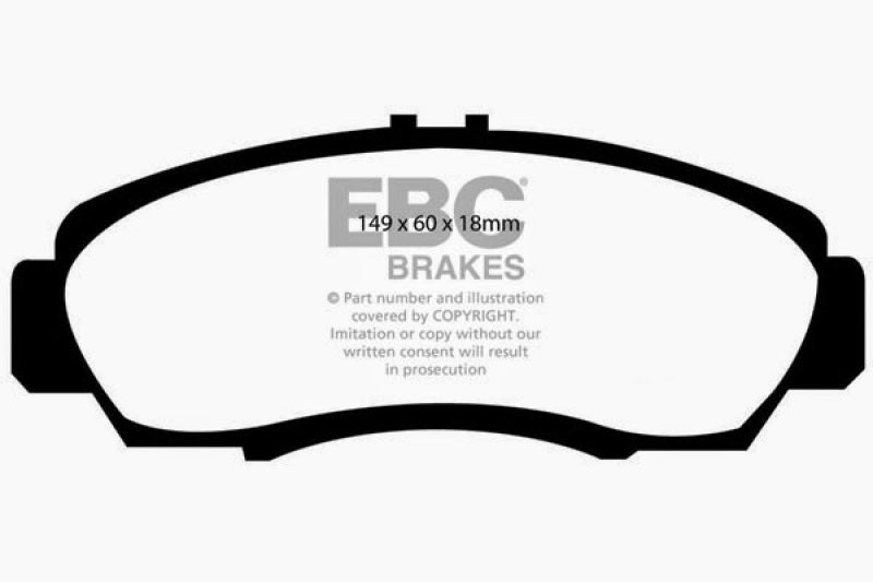 EBC 01-03 Acura CL 3.2 Redstuff Front Brake Pads - DP31610C