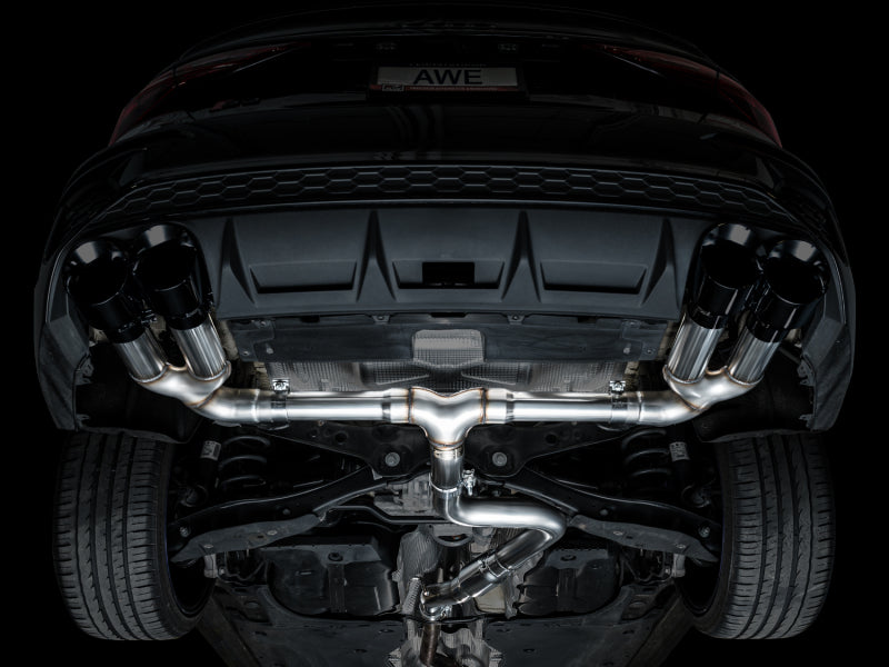 AWE 22-24 Audi 8Y S3 Track Edition Exhaust  - Diamond Black Tips - 3020-43897